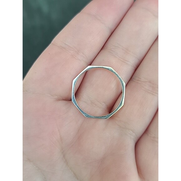 Pure Vida 925 Sterling Silver Edgy Band Ring, Size US 9.5 - Picture 4 of 10